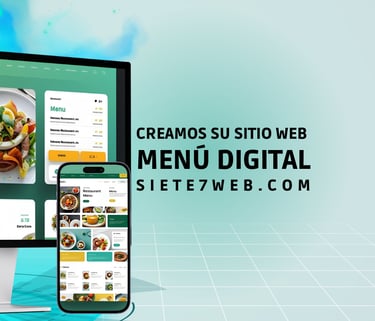 Creamos su sitio web menú digital | siete7web.com