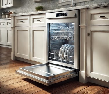 a dishwasher with dishes in it