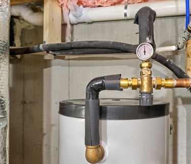 a tankless water heater with a gas tank