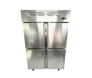 Upright Refrigerator 4 Doors ตู้เย็นสแตนเลส 4 ประตู Chill and Freeze