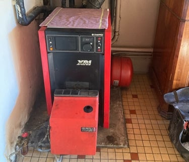 Une chaudière au sol à Bérenx