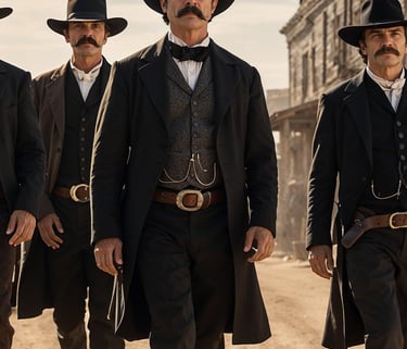 Wyatt Earp, Virgil Earp, Morgan Earp, and Doc Holliday in Tombstone