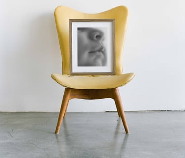 framed newborn picture of newborn lips close up