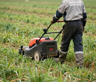 Corte de grama e limpeza de terrenos