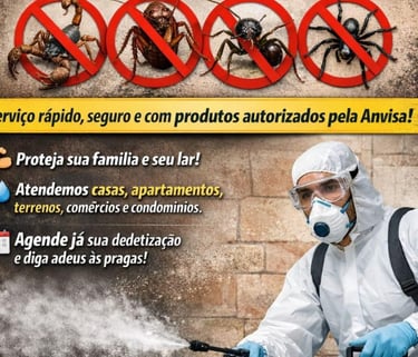 Dedetização residencial e comercial