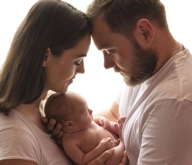 Naturalna sesja noworodkowa z rodzicami Bielsko-Biała – Joanna Sordyl Fotografia