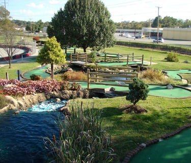 mini golf course with water