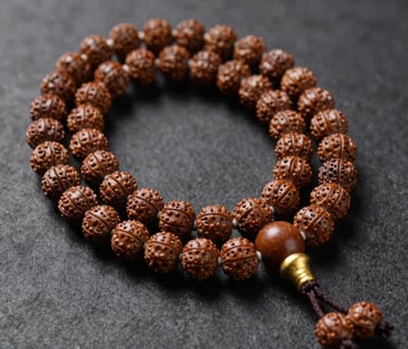 An elegant setup of a pandit performing a detailed puja with sacred items around.