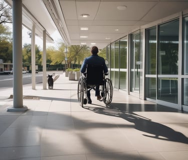 A healthcare professional and a lawyer discussing patient rights.