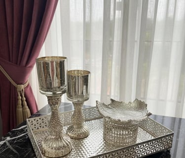 luxury tray and candle set siddhi vivaah