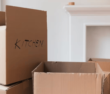 a selection of packaging boxes suggesting that a tenant is moving