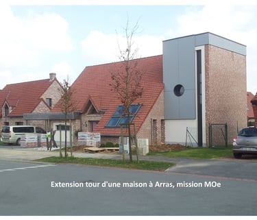 plandarchi Arras - Ex­ten­sion tour d'une mai­son à Ar­ras, mis­sion MOe