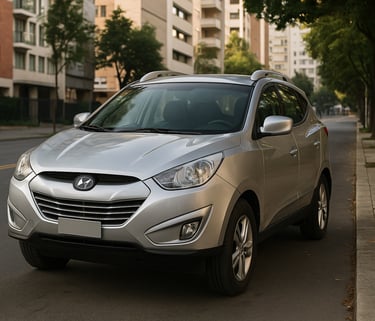 Hyundai ix35 2013 prata estacionado em rua urbana brasileira