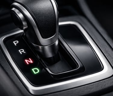 como dirigir carro automatico mostrando marcha PRND do câmbio automático