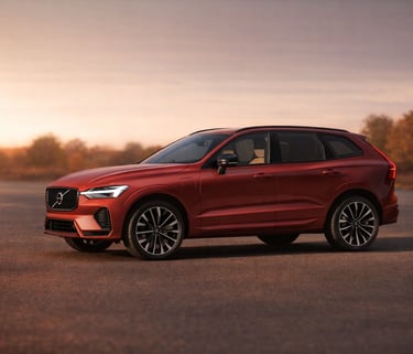Volvo XC60 2026 híbrido em visão lateral completa com design moderno SUV premium