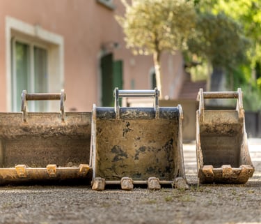 photos de godets de tractopelle