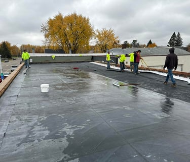 commercial roofing project