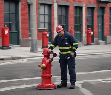 A dark, industrial-style fire safety door is set into a textured concrete wall. The door is equipped with a simple handle and features a sign that states 'Fire Safety Door - Do Not Obstruct - Do Not Keep Open.' Above the door, a small white box is mounted on the wall, possibly an alarm or sensor.