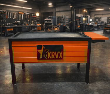 Comal taquero industrial KRVX de acero fabricado en herrería profesional para tacos y cocina
