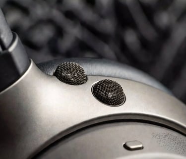 Microfones com IA: chamadas cristalinas mesmo sob vento forte.