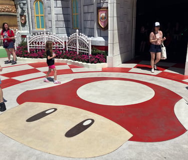 Super Nintendo World - Front Entrance to Peach's Mushroom Castle