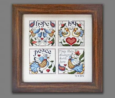 A rustic style cross-stitch frame, framed by TFG Frames Gallery in KL