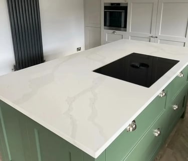 Quartz worktops in Cramlington, templated & fitted by RH Stone Surface