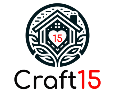 Craft15 logo – handmade bows and accessories brand