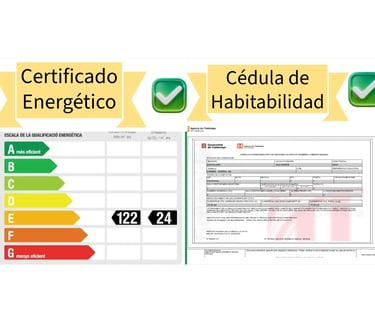 certificado energetico y cedula de habitabilidad