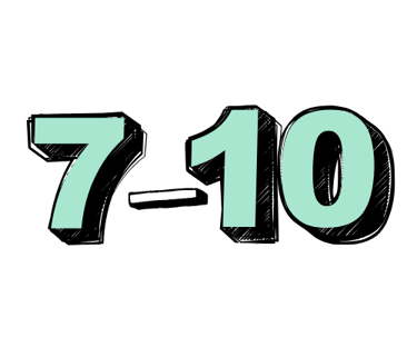 a number seven and ten