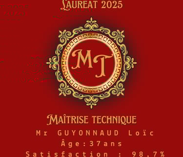 artisan reconnu pour sa maitrise technique en 2025 avec une réussite de 98.7%