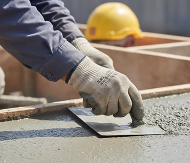 man working on concrete leveling in Coral Gables