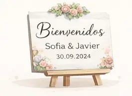cartel de bienvenida boda