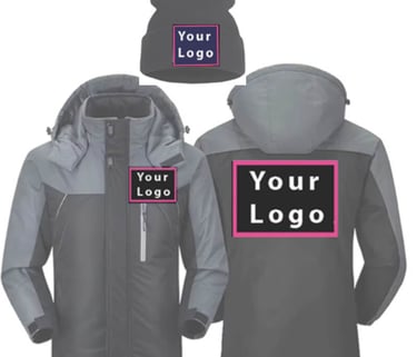 Advertisement on drievers jacket and hat