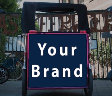 Your Logo on bike taxi