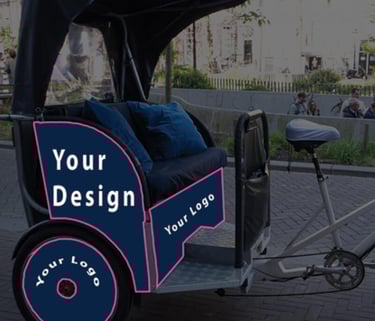 Side Sides for advertisement on bike taxi 