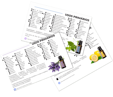 cards folhetos doterra para consultoras de óleos essenciais