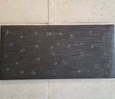 Lee Soon-jong artwork using the shapes of the modern day bullet markers on the bridge