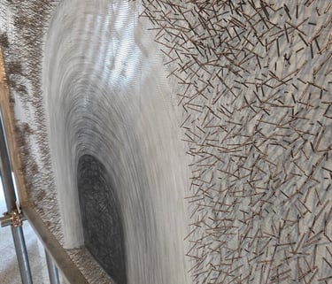 Lee Soon-jong piece which incorporates acupuncture needles