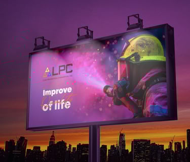 Beispielwerbung  für das UnternehmenLPC - Werbetafel - Auszug aus unserem Portfoliol m