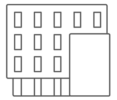 ikona i symbol budynku wielorodzinnego