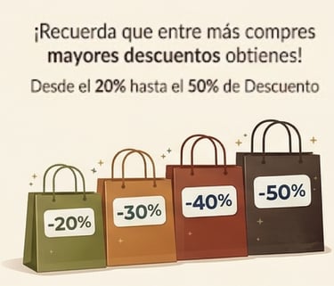 Entre más compres, mayores descuentos obtienes