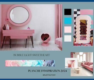 palette de  tendance 2024 memphis candy