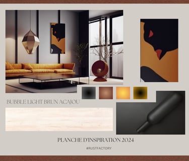 palette de  tendance 2024 brun acajou