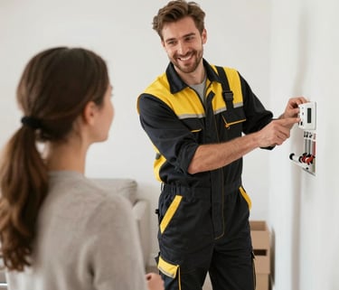 a man riding a skateboard down a street next to tall buildings