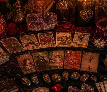 cartomante online amor realizando leitura com tarot, baralho cigano, lenormand e runas 