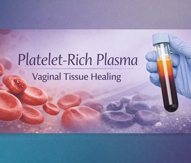 Gloved hand holding a vial of platelet-rich plasma with visible separation of blood components