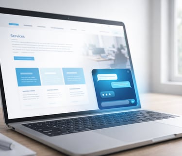 Ukázka AI chatbotu, který komunikuje se zákazníky online.