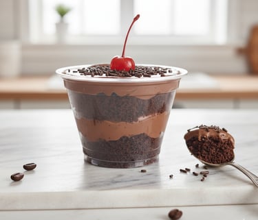 Bizcocho de chocolate con mousse 