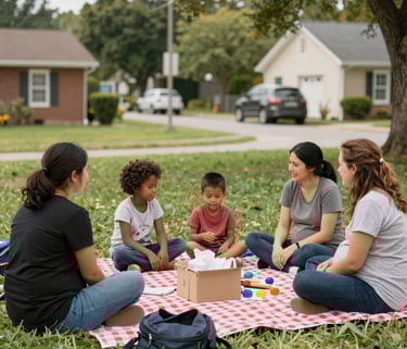 Close-up of hands exchanging a small gift wrapped with care.